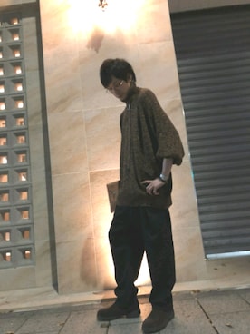 「my beautiful landlet（マイビューティフルランドレット）のアイテム（バッグ）」を使った、jmさん（メンズ・176cm）の秋コーディネート