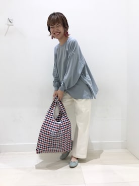 「アイテム（エコバッグ/サブバッグ、その他）」を使った、yunaさん（レディース・165cm）の冬コーディネート