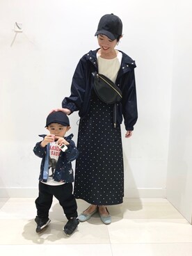「アイテム（バレエシューズ、グリーン系）」を使った、yunaさん（レディース・165cm）の春コーディネート