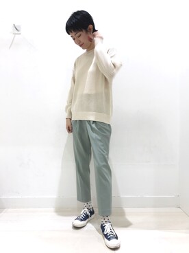 「美シルエットパンツ」｜yunaさん（レディース・165cm）の春コーディネート