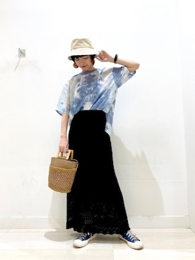 「EU,US CONVERSE（イーユーユーエスコンバース）のアイテム」を使った、yunaさん（レディース・165cm）の夏コーディネート