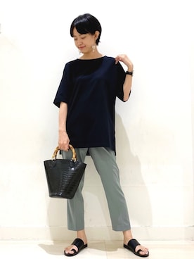 「美シルエットパンツ」｜yunaさん（レディース・165cm）の夏コーディネート