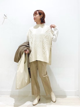 「GLOBAL WORK（グローバルワーク）のアイテム（その他アウター）」を使った、yunaさん（レディース・165cm）の秋コーディネート