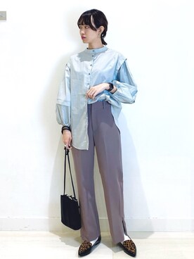 「プリーツバッグ」｜「アイテム（その他）」を使った、yunaさん（レディース・165cm）の春コーディネート