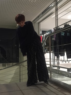 「STUDIOUS（ステュディオス）のアイテム（トップス）」を使った、funnybunnysallyさん（レディース・155cm）の冬コーディネート