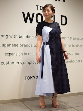 「STUDIOUS(ステュディオス)のアイテム(ワンピース/ドレス)」を使った、funnybunnysallyさん(レディース・155cm)の夏コーディネート