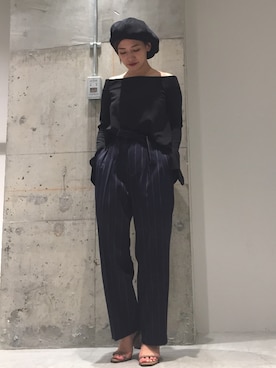 「STUDIOUS（ステュディオス）のアイテム（パンツ）」を使った、funnybunnysallyさん（レディース・155cm）の夏コーディネート