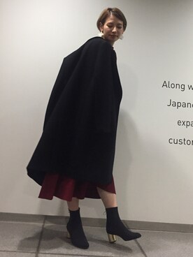 funnybunnysally使用「UNITED TOKYO（カシミヤウールチェスターコート）」的時尚穿搭