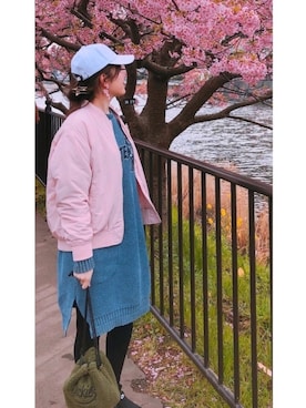 「アイテム（ピアス（両耳用））」を使った、てんてんさん（レディース・160cm・20代）の春コーディネート