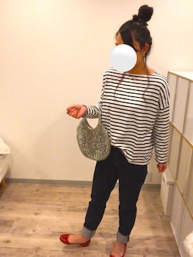 「ANTEPRIMA/WIREBAG（アンテプリマワイヤーバッグ）のアイテム（ハンドバッグ、シルバー系）」を使った、HIROさん（レディース・161cm）の春コーディネート