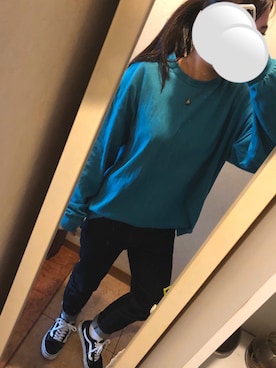 「AMERICANA（アメリカーナ）の＜Americana（アメリカーナ）＞セルヴィッチ デニムパンツ（デニムパンツ、ブルー系）」を使った、HIROさん（レディース・161cm）の春コーディネート