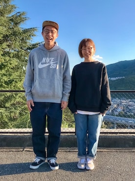 「Supreme （シュプリーム）のアイテム（キャップ）」を使った、tatsuya さん（メンズ・172cm）の秋コーディネート