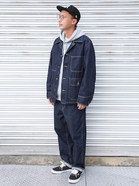 「UNIQLO U」｜「アイテム（帽子）」を使った、tatsuya さん（メンズ・172cm）の秋コーディネート