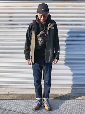 「Gregory」｜「アイテム（キャップ）」を使った、tatsuya さん（メンズ・172cm）の冬コーディネート