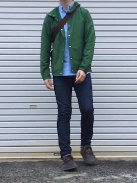 「YAECA」｜「アイテム（マウンテンパーカー）」を使った、karsさん（メンズ・171cm）の秋コーディネート