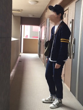 「MR.GENTLEMAN（ミスタージェントルマン）のアイテム（帽子）」を使った、karsさん（メンズ・171cm）の冬コーディネート