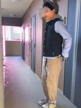 「MR.GENTLEMAN（ミスタージェントルマン）のアイテム（帽子）」を使った、karsさん（メンズ・171cm）の冬コーディネート