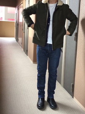 「A.P.C.（アーペーセー）のアイテム（その他アウター）」を使った、karsさん（メンズ・171cm）の冬コーディネート