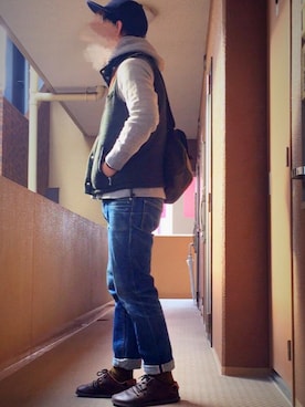 「curly」｜「アイテム（ジャケット/アウター）」を使った、karsさん（メンズ・171cm）の冬コーディネート
