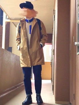 「MR.GENTLEMAN（ミスタージェントルマン）のアイテム（帽子）」を使った、karsさん（メンズ・171cm）の冬コーディネート