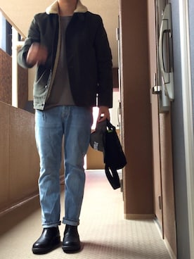 「A.P.C.（アーペーセー）のアイテム（その他アウター）」を使った、karsさん（メンズ・171cm）の春コーディネート