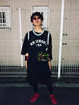 「アイテム（メッセンジャーバッグ）」を使った、Daisukeさん（メンズ・165cm・10代）の夏コーディネート