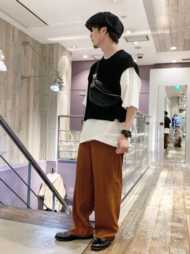 「WEAR」｜「アイテム（スリッポン）」を使った、Daisukeさん（メンズ・164cm）の春コーディネート