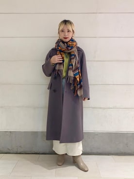 「Soierie（ソワリー）のアイテム（アクセサリー）」を使った、小森（komori）さん（レディース・160cm）の秋コーディネート