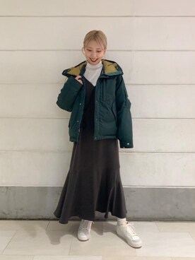 「Tシャツ/カットソー」｜「アイテム（財布/小物）」を使った、小森（komori）さん（レディース・160cm）の秋コーディネート