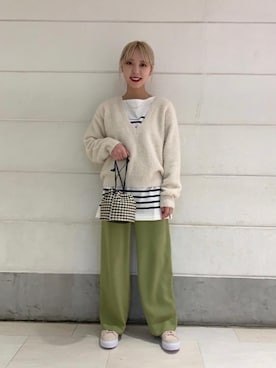 「Ch!iii BAG（チーバック）のアイテム」を使った、小森（komori）さん（レディース・160cm）の冬コーディネート