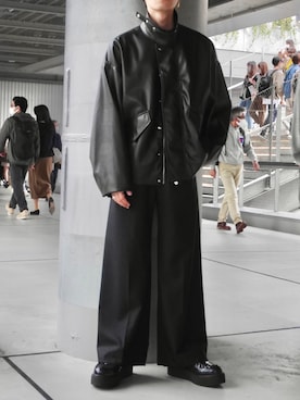 「RYO TAKASHIMA（リョウタカシマ）のアイテム（ブルゾン）」を使った、KOUSEIさん（メンズ・176cm）の秋コーディネート