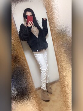 「ブルゾン 黒」｜MiChiさん（レディース・156cm）の冬コーディネート