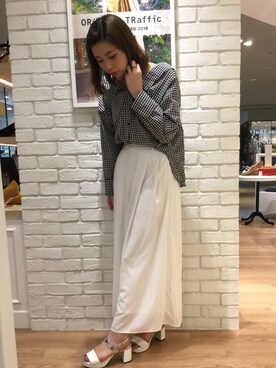 「メタリックサンダル」｜ORientalTRaffic 京阪モール店さん（レディース・156cm）の春コーディネート