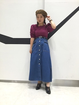 「ROSE BUD（ローズバッド）のアイテム（帽子）」を使った、ORientalTRaffic 京阪モール店さん（レディース・156cm）の夏コーディネート