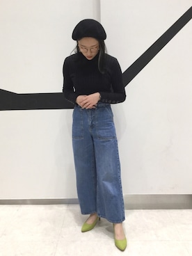 「DHOLIC（ディーホリック）のアイテム（トップス）」を使った、ORientalTRaffic 京阪モール店さん（レディース・156cm）の冬コーディネート