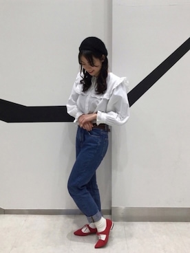 「FOREVER 21（フォーエバー トゥエンティーワン）のアイテム（パンツ）」を使った、ORientalTRaffic 京阪モール店さん（レディース・156cm）の冬コーディネート