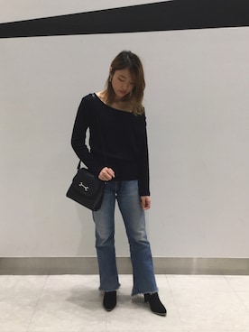 「WA ORiental TRaffic（ダブルエーオリエンタルトラフィック）のアイテム（ブーツ）」を使った、ORientalTRaffic 京阪モール店さん（レディース・156cm）の秋コーディネート