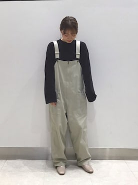 「バブーシュ」｜「アイテム（サロペット/オーバーオール）」を使った、ORientalTRaffic 京阪モール店さん（レディース・156cm）の秋コーディネート