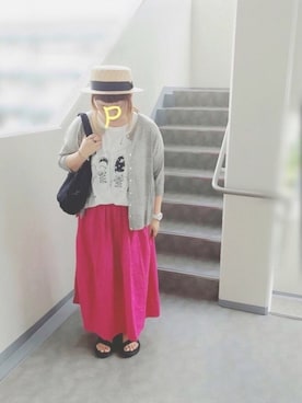 「ミナペルホネン」｜「アイテム（その他）」を使った、ぴーたさん（レディース・155cm）の夏コーディネート