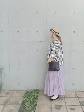 「ラベンダー」｜ぴーたさん（レディース・155cm）の春コーディネート