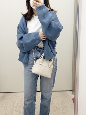 「ハイウエストストレートジーンズ」｜Nanakaさん（レディース・158cm）の春コーディネート