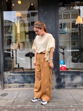 「CLANE（クラネ）のアイテム（シャツ/ブラウス）」を使った、rik@さん（レディース・157cm）の秋コーディネート