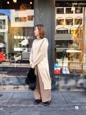 「Johnbull Private labo（ジョンブルプライベートラボ）のアイテム（ワンピース）」を使った、rik@さん（レディース・157cm）の秋コーディネート