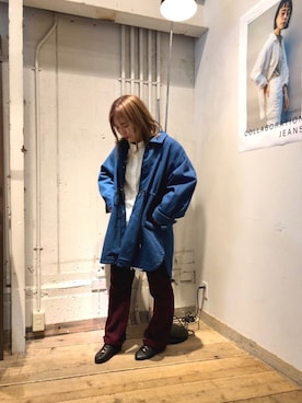 「johnbull」｜「アイテム（デニムジャケット）」を使った、rik@さん（レディース・157cm）の冬コーディネート