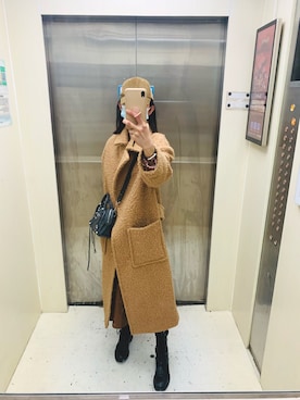 「UGG（アグ）のアイテム（ジャケット/アウター）」を使った、cynngさん（レディース・170cm）の冬コーディネート
