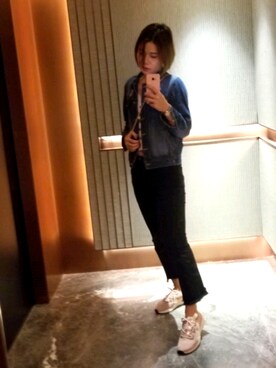 「ONLY（オンリー）のアイテム（パンツ）」を使った、柚子与汽水さん（レディース・163cm）の夏コーディネート