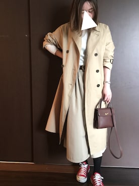 「URBAN RESEARCH Sonny Label（アーバンリサーチサニーレーベル）のアイテム（トレンチコート）」を使った、しみさわさん（レディース・164cm）の冬コーディネート