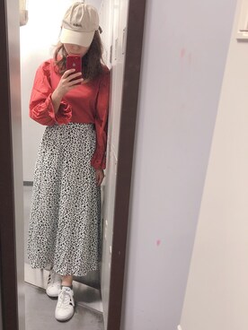 「HVC（エイチブイシー）のアイテム（帽子）」を使った、おりりさん（レディース・157cm）の夏コーディネート