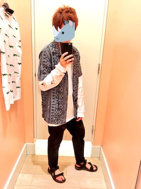 「IGNIO（イグニオ）のアイテム」を使った、理久さん（メンズ・162cm）の夏コーディネート