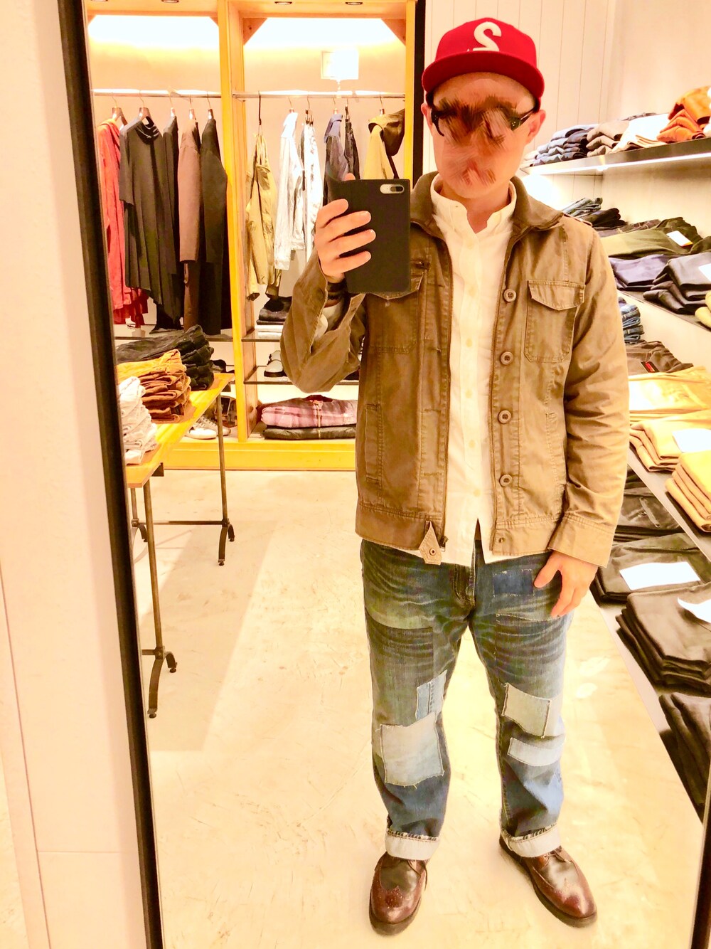 「秋服、オトナカジュアル、デニム、ミニタリージャケット」｜「Johnbull Private laboのアイテム（デニムパンツ、ブルー系）」を使った、鐵丸（てつまる）さん（メンズ・170cm）の秋コーディネートの1枚目の写真